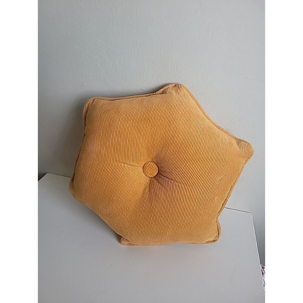Mustard Yellow Corduroy Small Throw Pillow